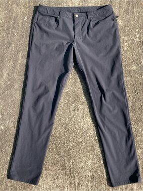 Lululemon ABC Pants Mens 36 Slim Warpstreme 5 Pocket Chino Gray LM5ADAS Stretch